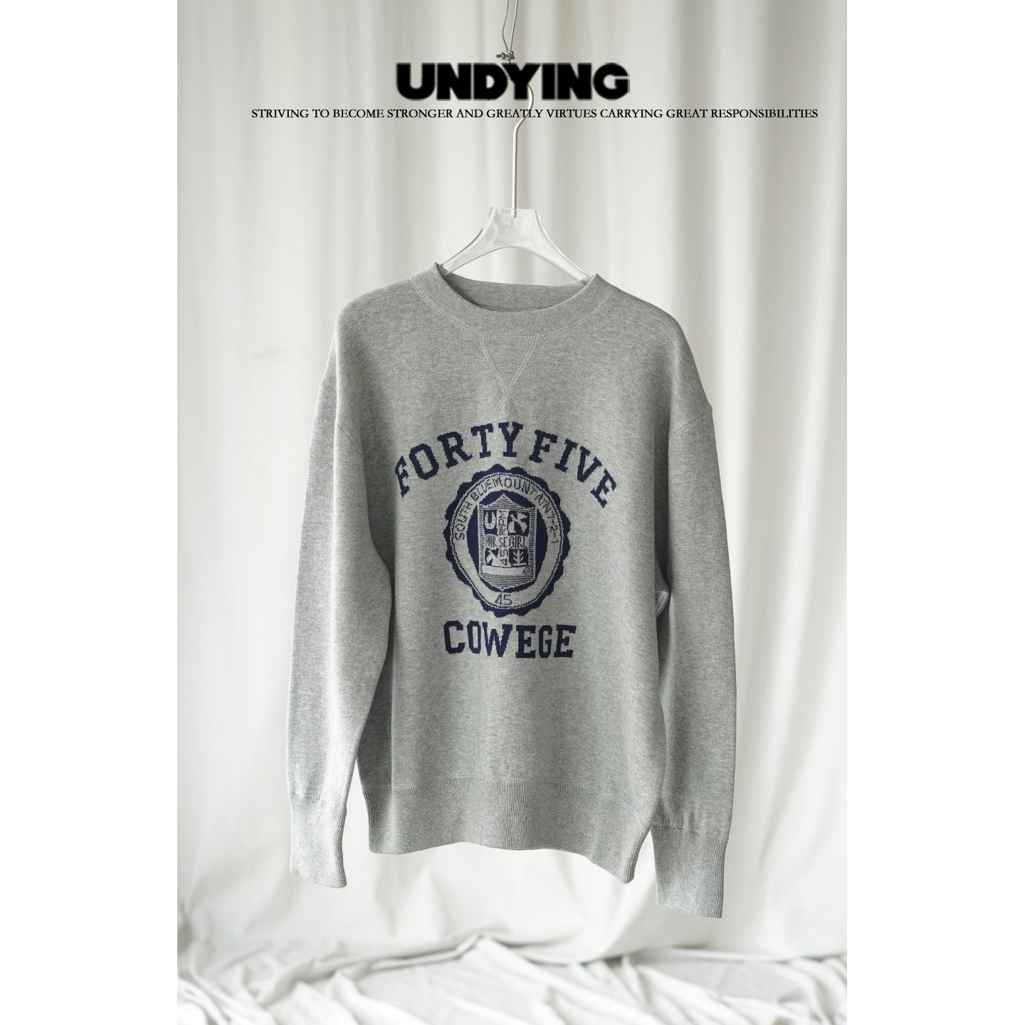 UNDYING  字母提花套头卫衣