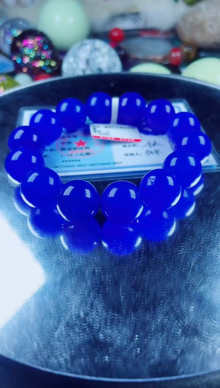 玛瑙/玉髓手串未镶嵌哥伦比亚蓝宝石手串卡16