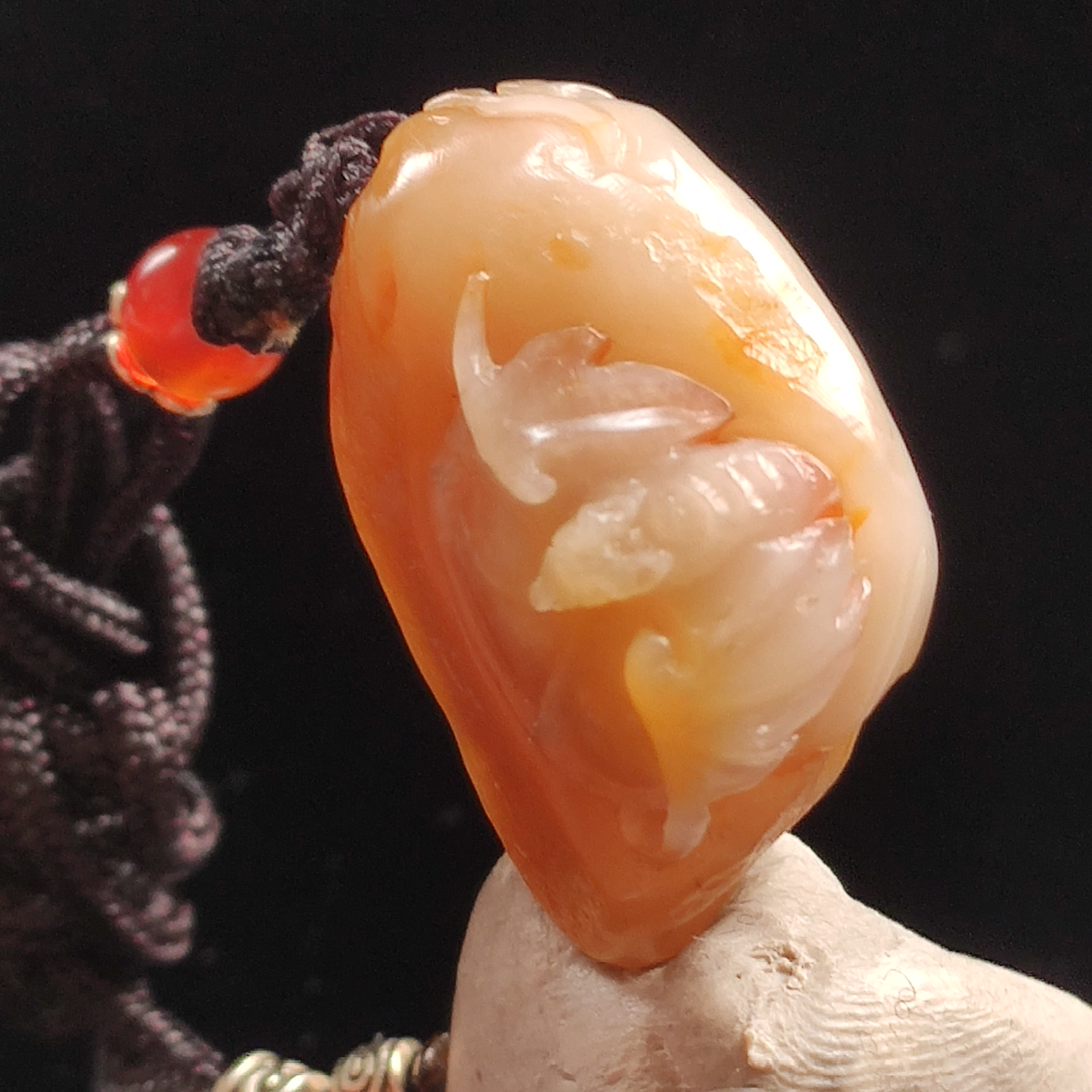 国石/寿山田福在眼前吊坠/田黄石/ST1409