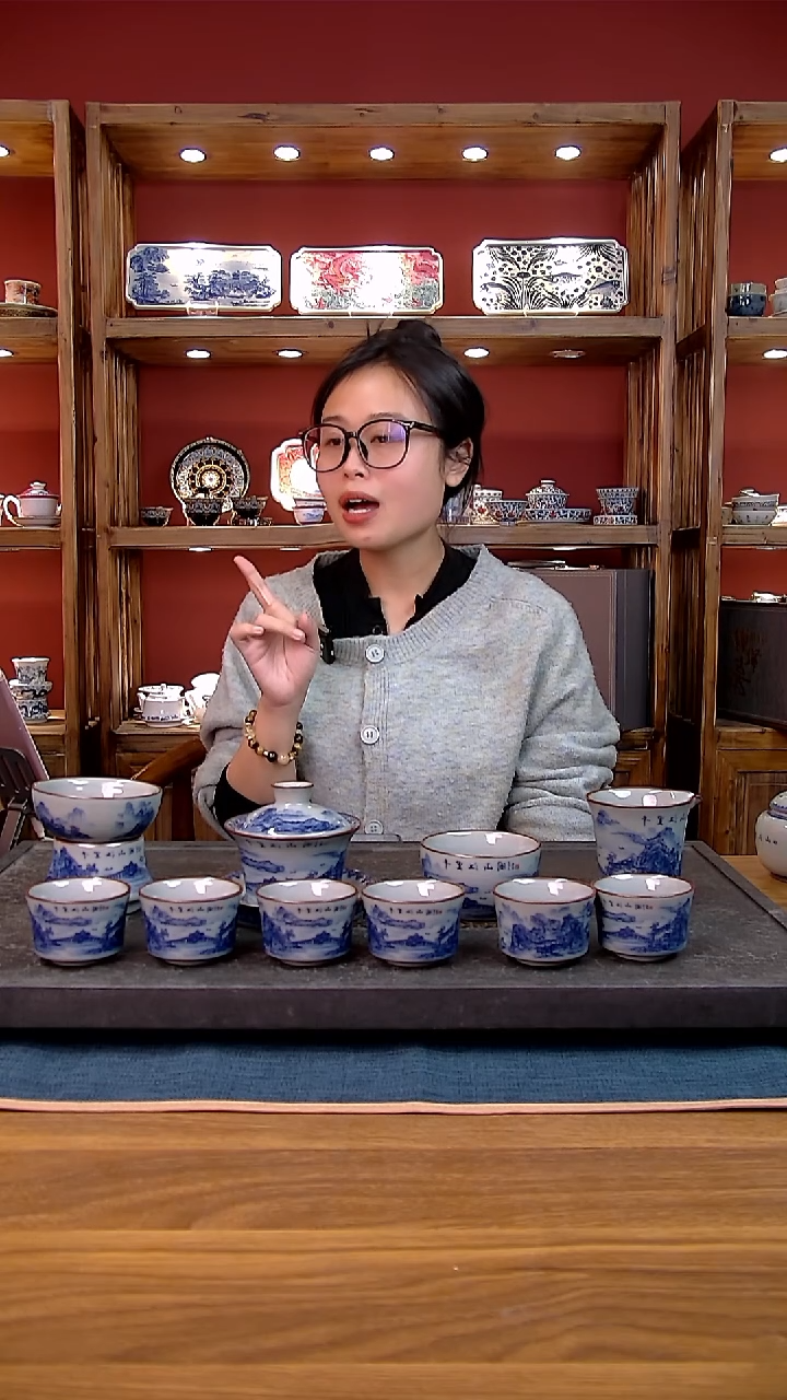 简装家用款10件套 老陶泥开片纹陶瓷茶具