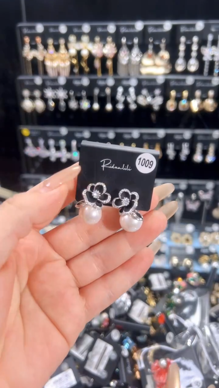 铜合金925银树脂里里1009山茶花珍珠