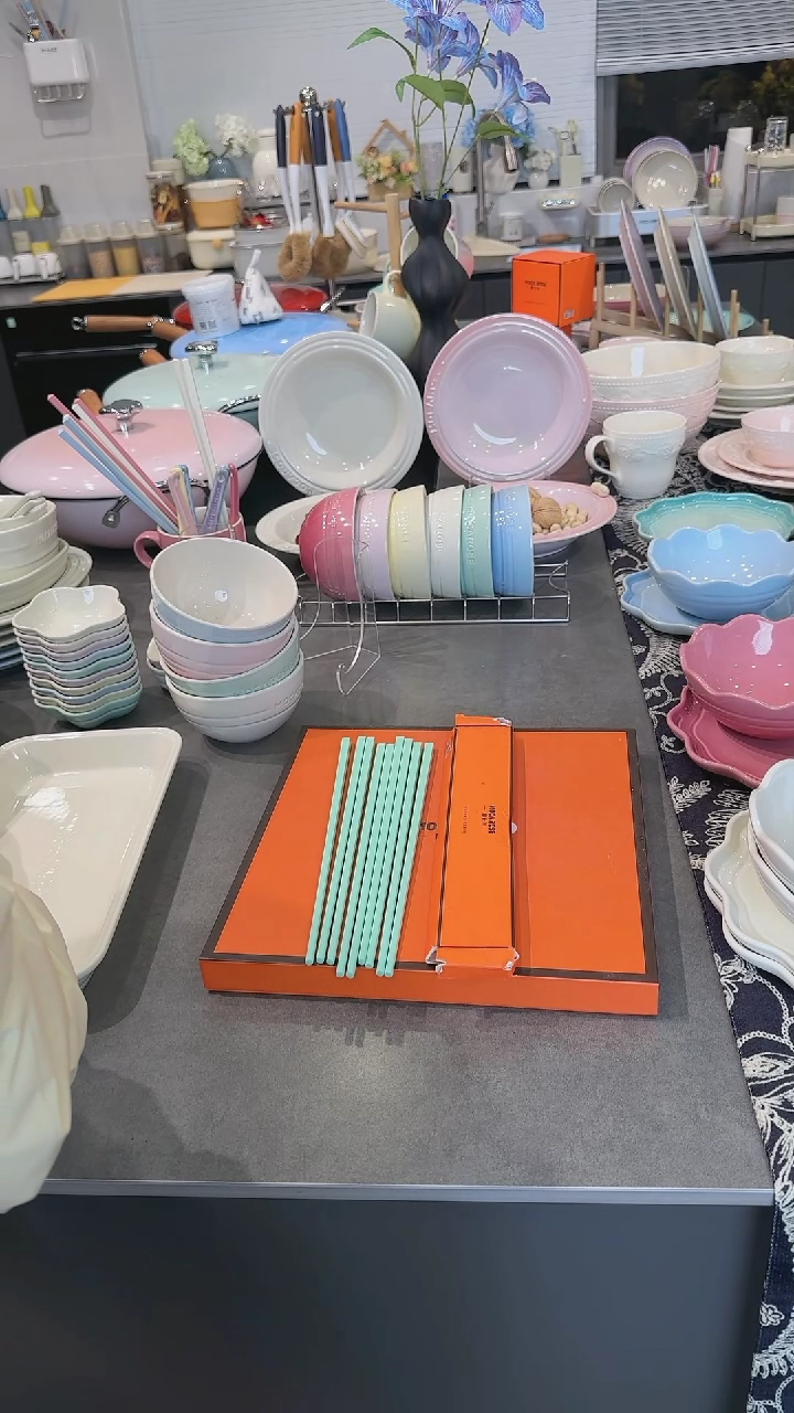 【闪购商品】瓷筷子SPS6双盒装-孔雀青