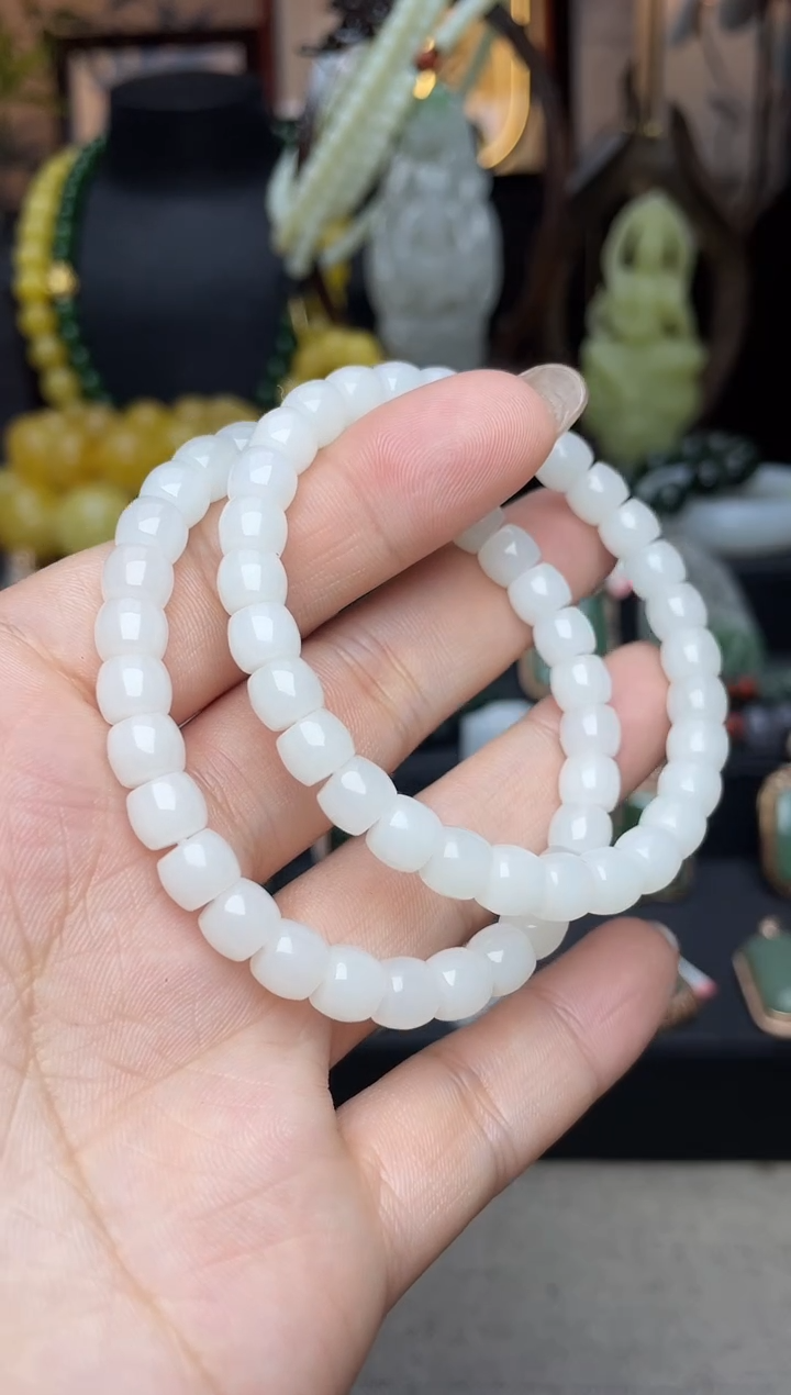 【闪购商品】和田玉手链未镶嵌手串多样性发其一c052