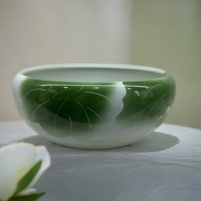 ZY-DP-A02红绿荷花水浅鱼缸大号/仅有一件