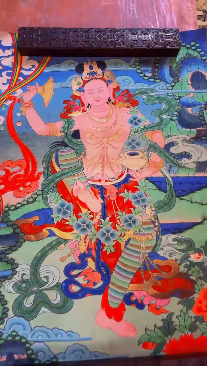 装裱画精品手绘唐卡链接--A094