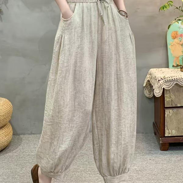 C3092夏季薄款百搭灯笼裤女宽松文艺显瘦防蚊裤