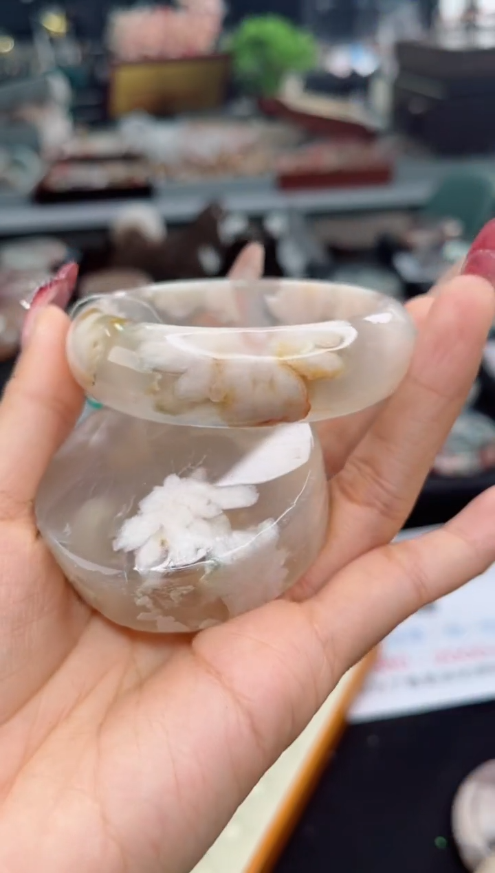 【闪购商品】石英质玉手镯未镶嵌59圈口（赠品镯心）3547529