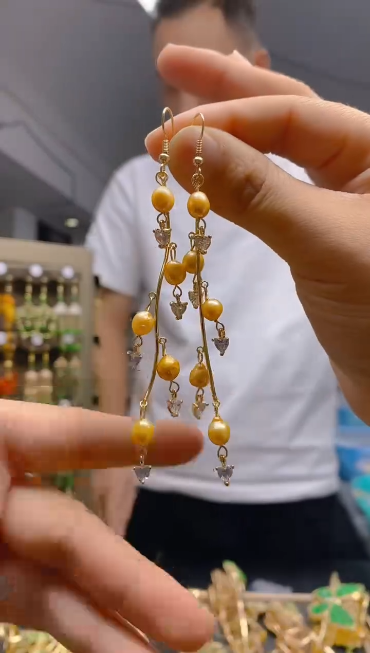 【闪购商品】淡水珍珠耳饰合金9珍珠饰品