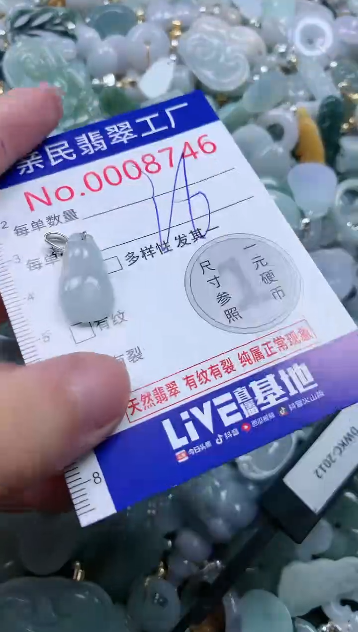 翡翠未镶嵌吊坠(不含链)8746