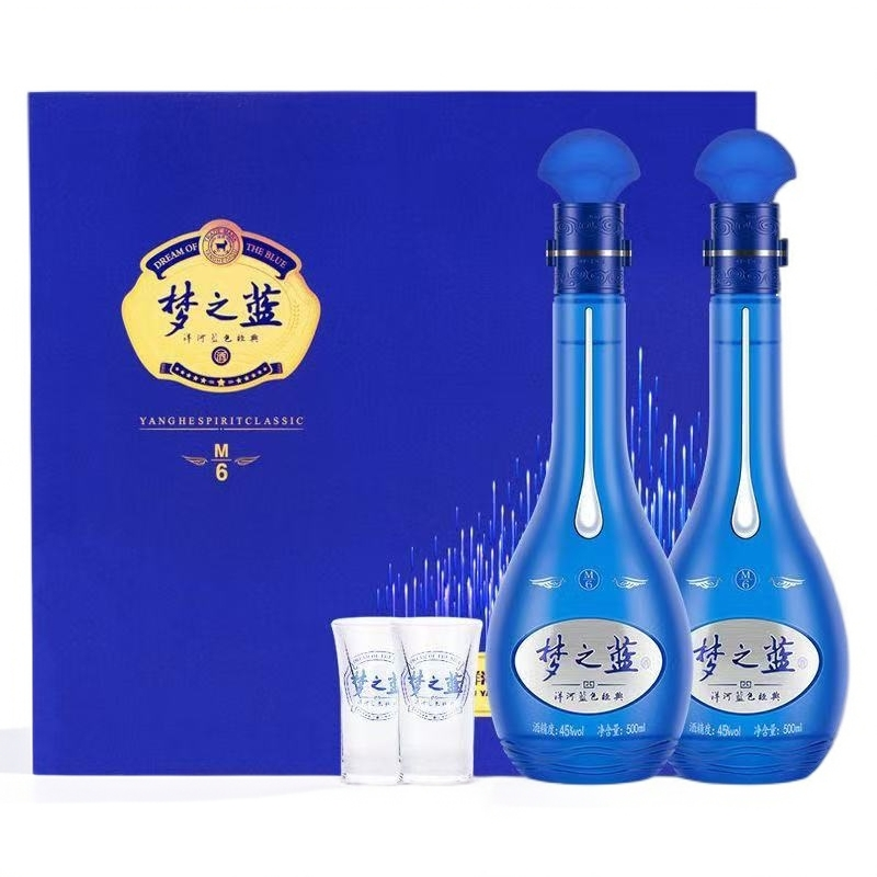 【玉选】洋河【2022年】梦之蓝 M6 礼盒双支版45度500ml*2