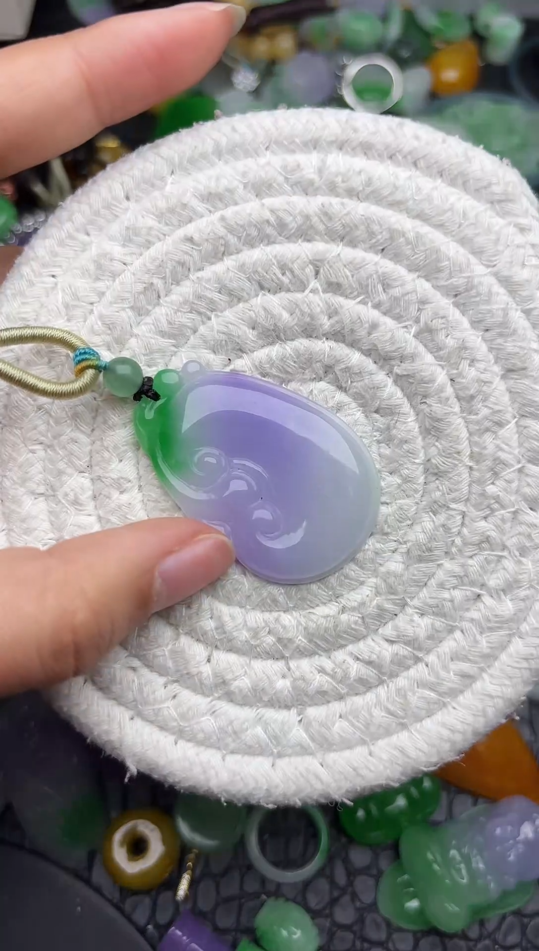 颈饰未镶嵌翡翠缅甸翡翠吊坠