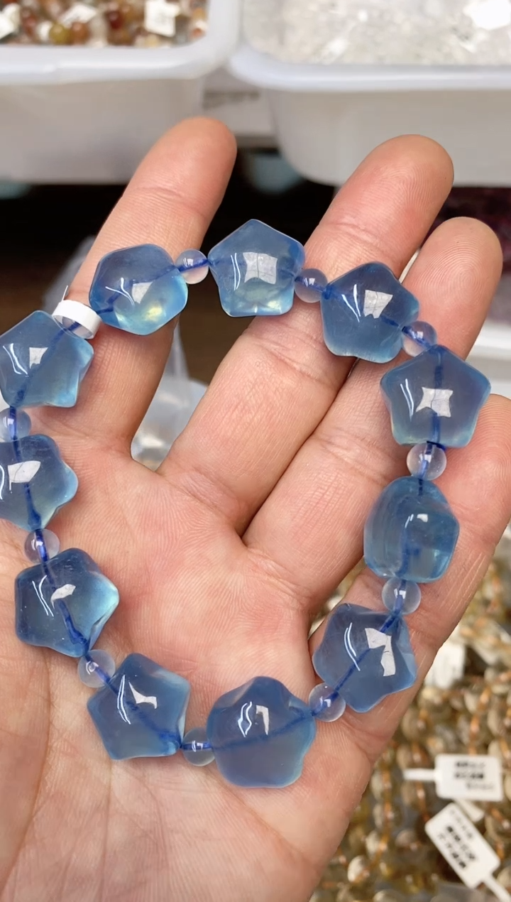【闪购商品】水晶手链未镶嵌b64 星星海蓝宝 