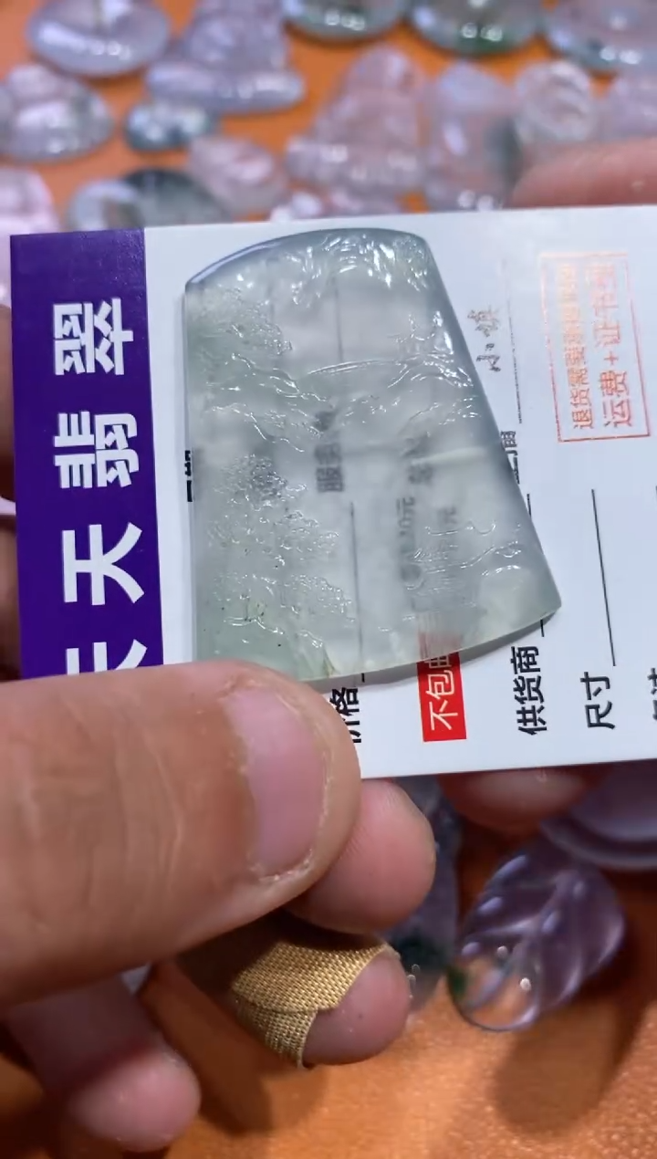 【闪购商品】翡翠颈饰未镶嵌山水3980