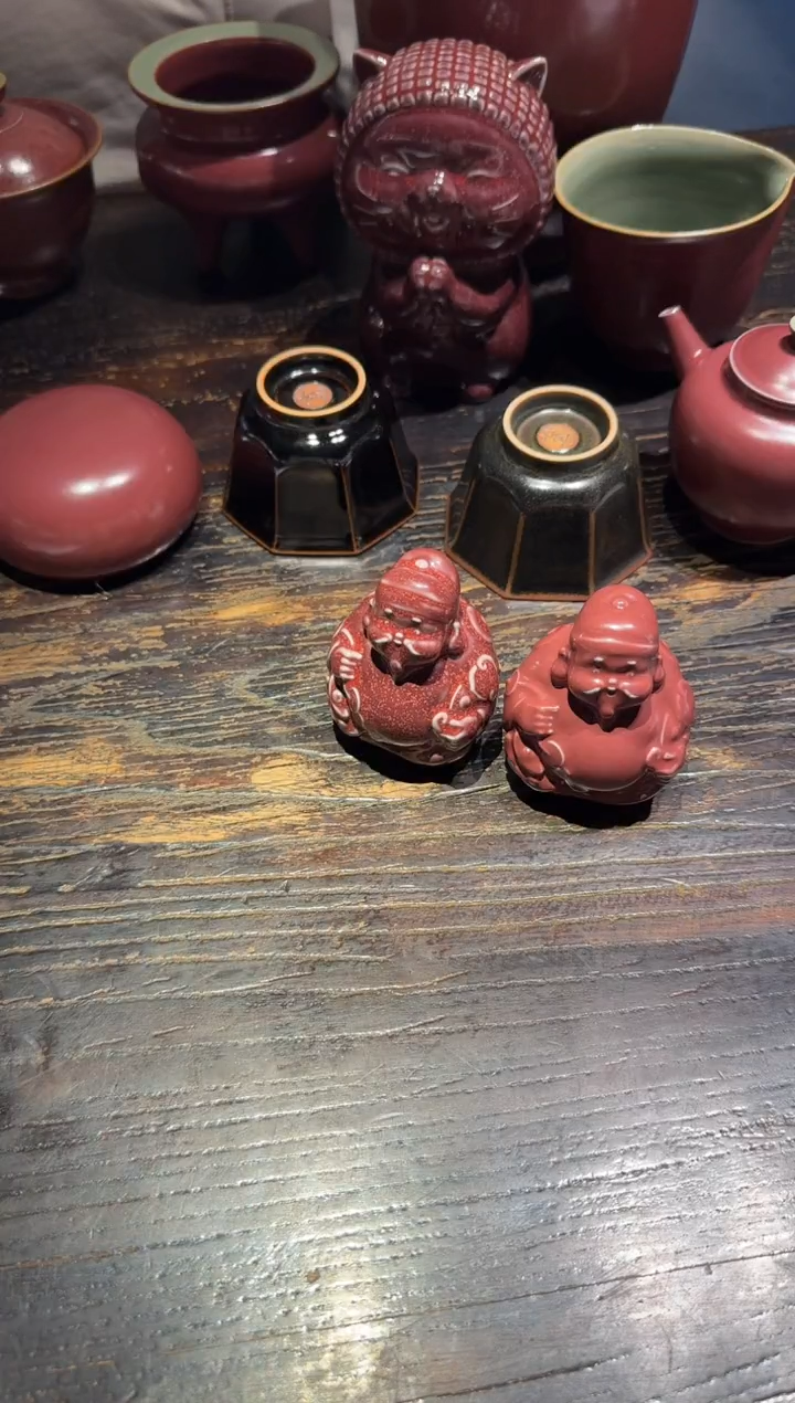 瓷陈燕波 龙窑 财来乐（红色）