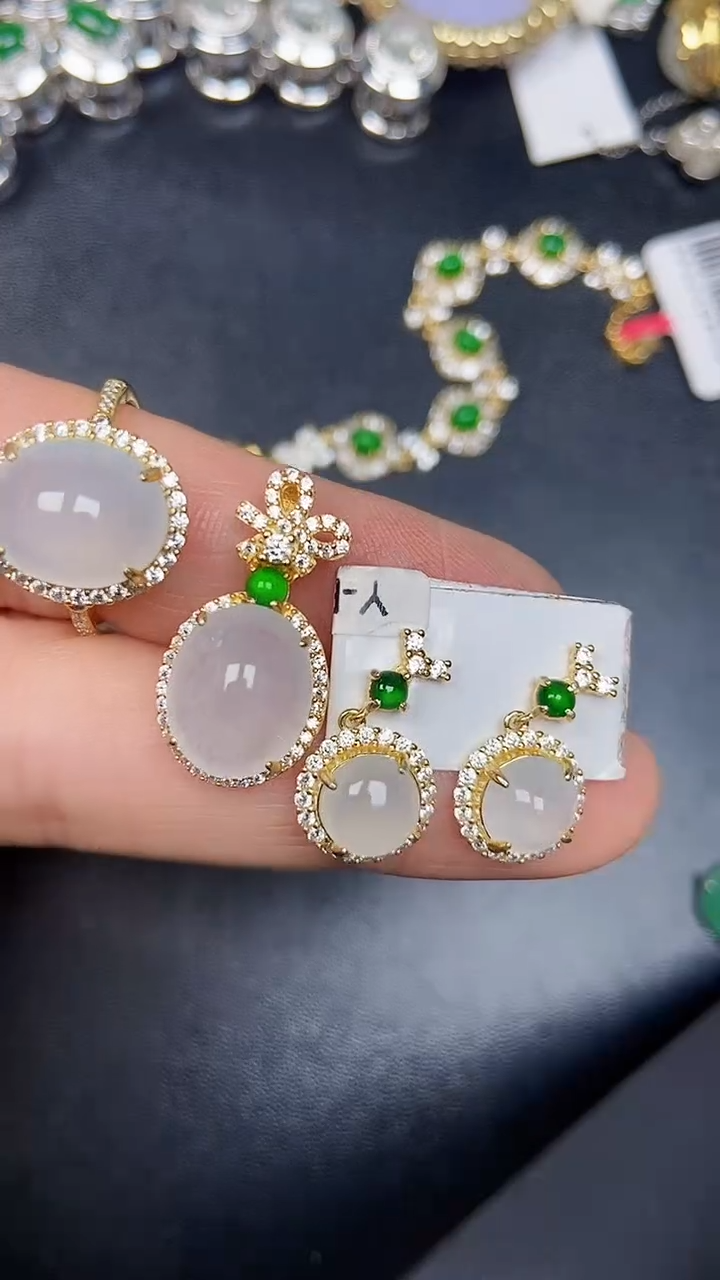 银S925镶嵌戒指翡翠2720