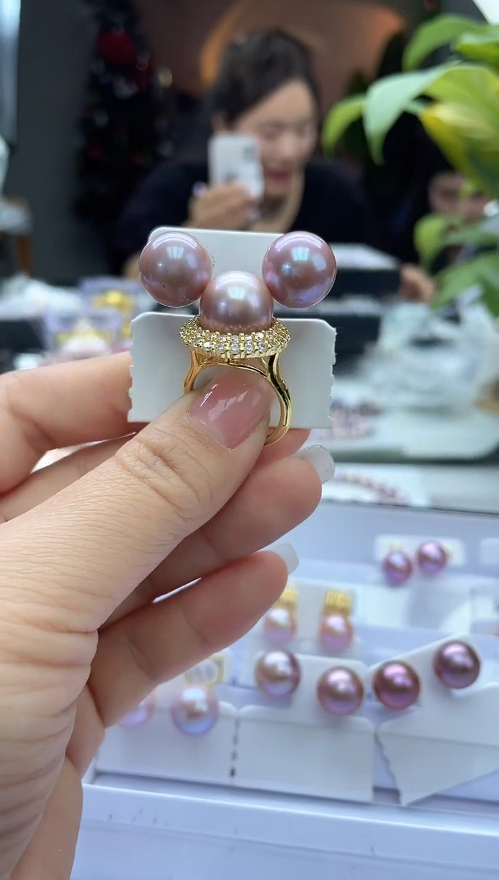 未镶嵌耳饰淡水珍珠小套装(多样性发一）