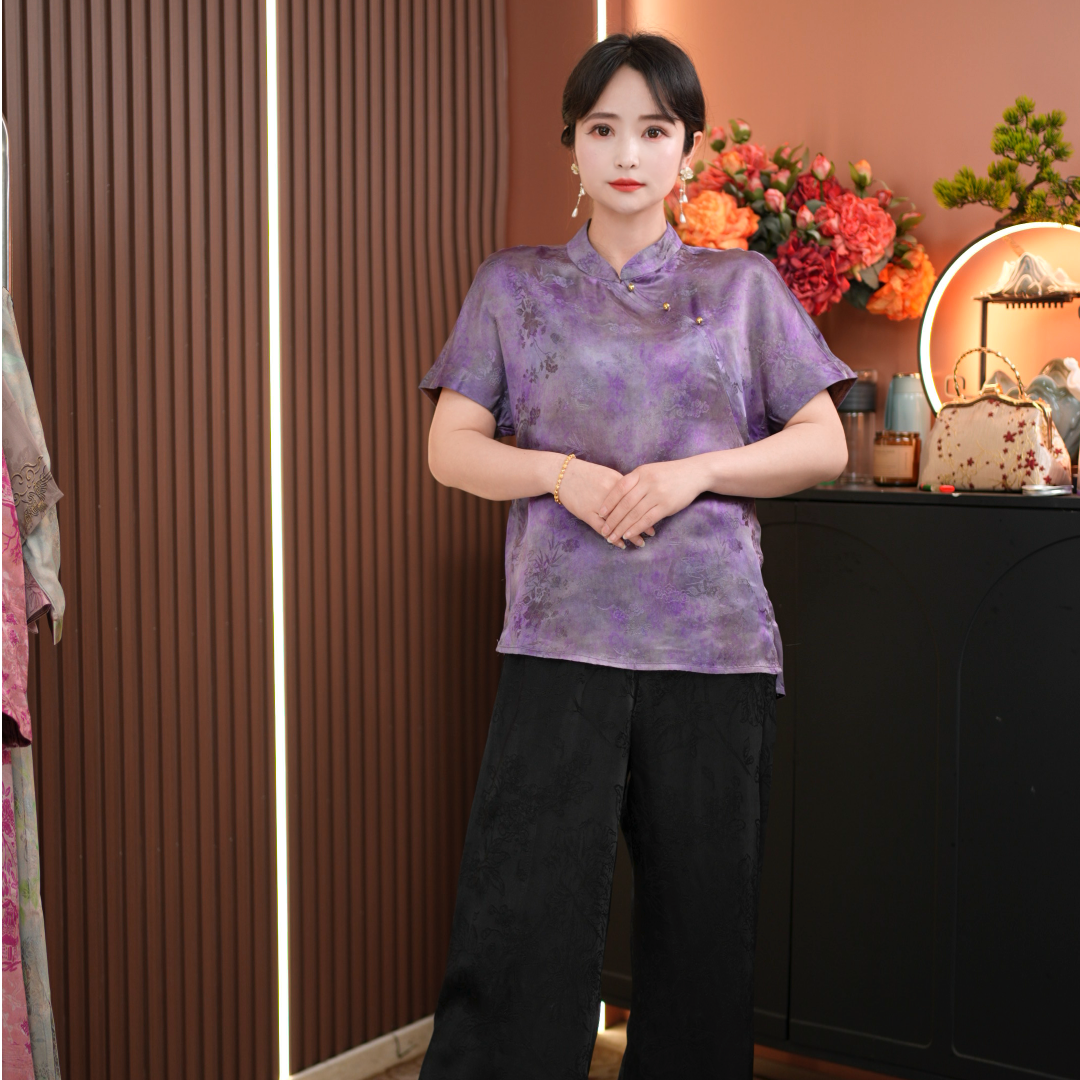 （紫衣）2025小上衣小衫国风高定轻奢百搭上衣