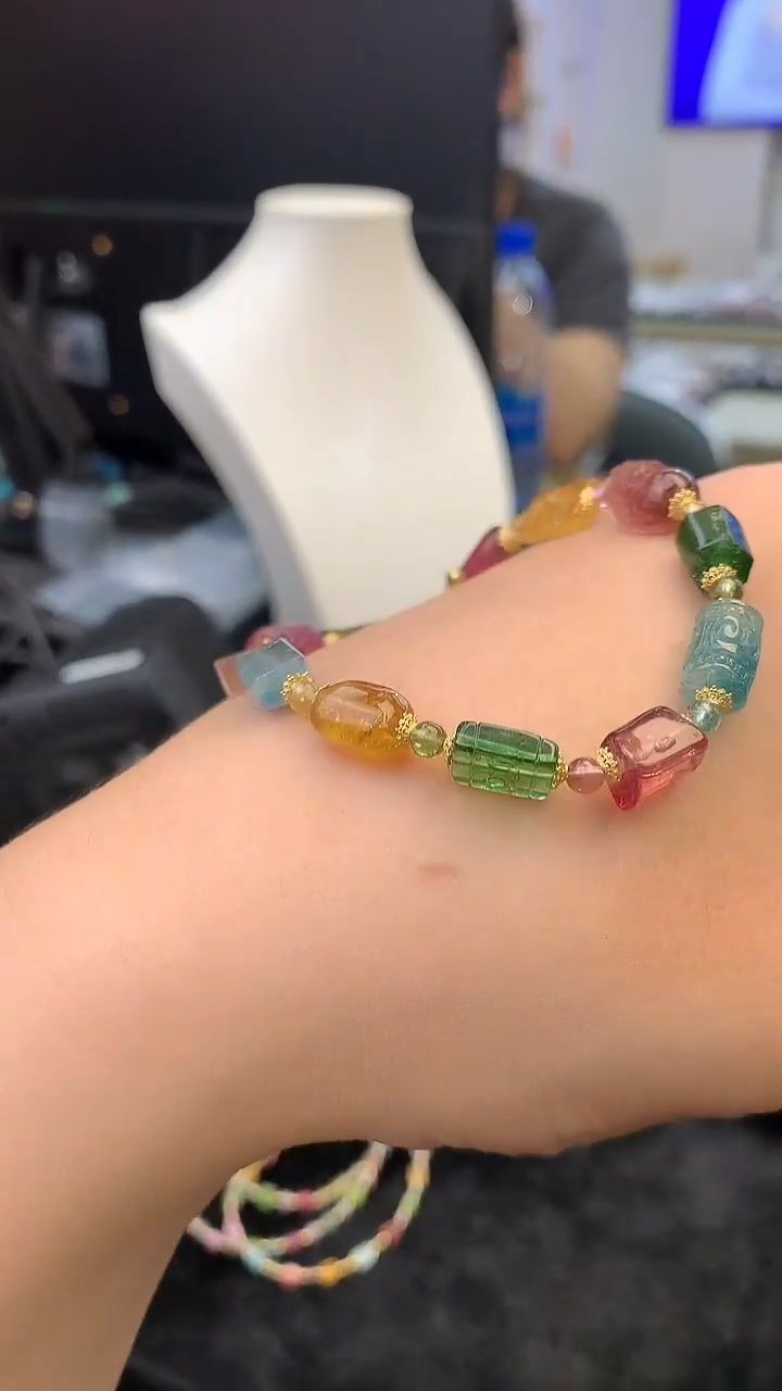 未镶嵌手链碧玺独家设计款多样性发其一