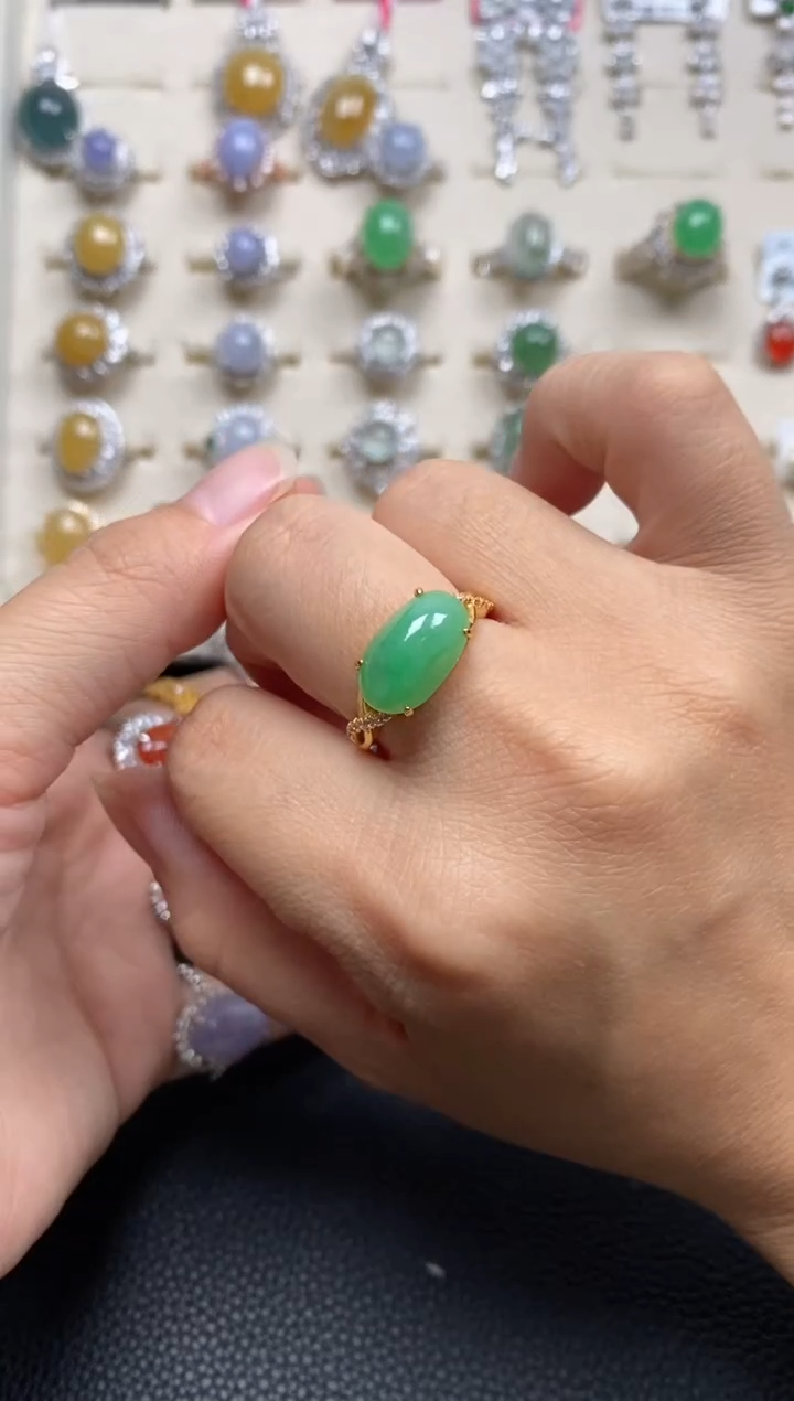 【闪购商品】翡翠戒指银S925镶嵌111111