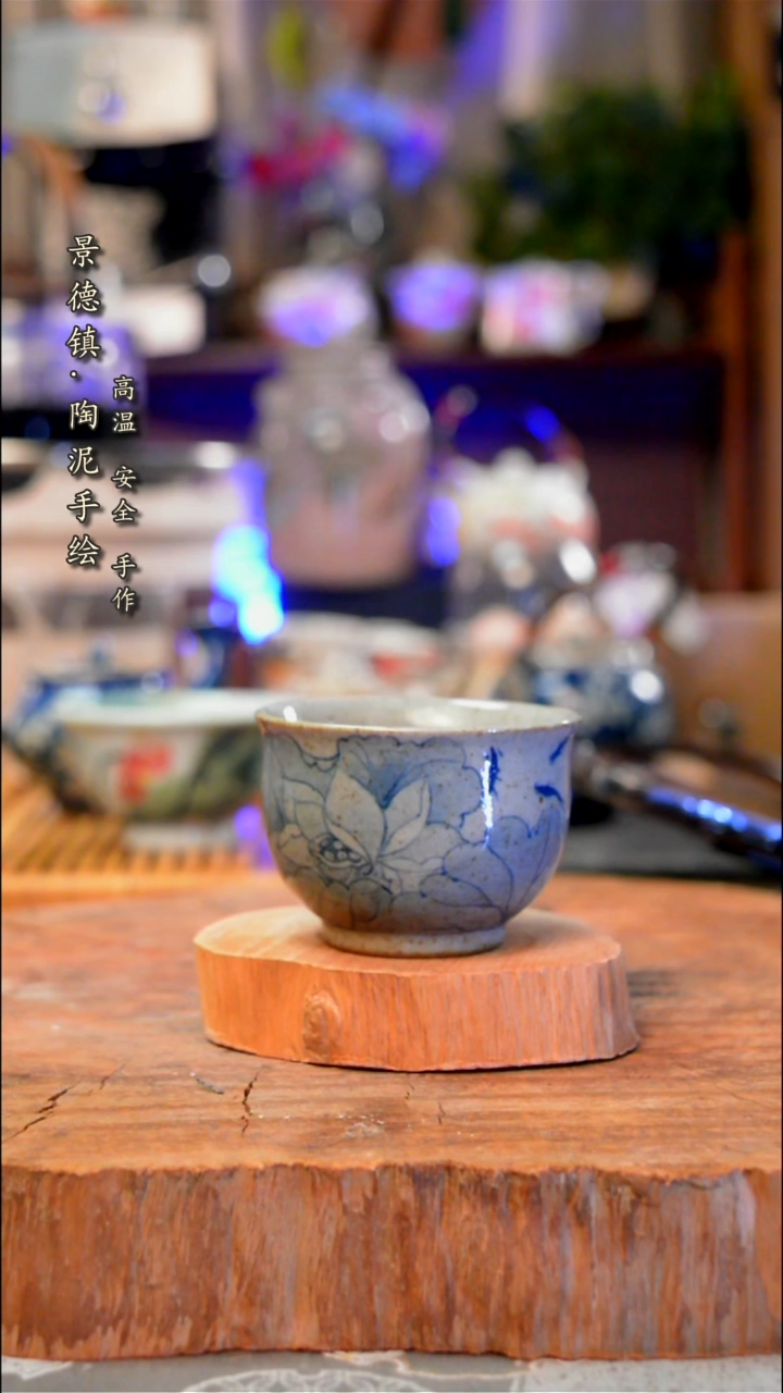 【闪购商品】杯子荷花手工手绘手工手绘