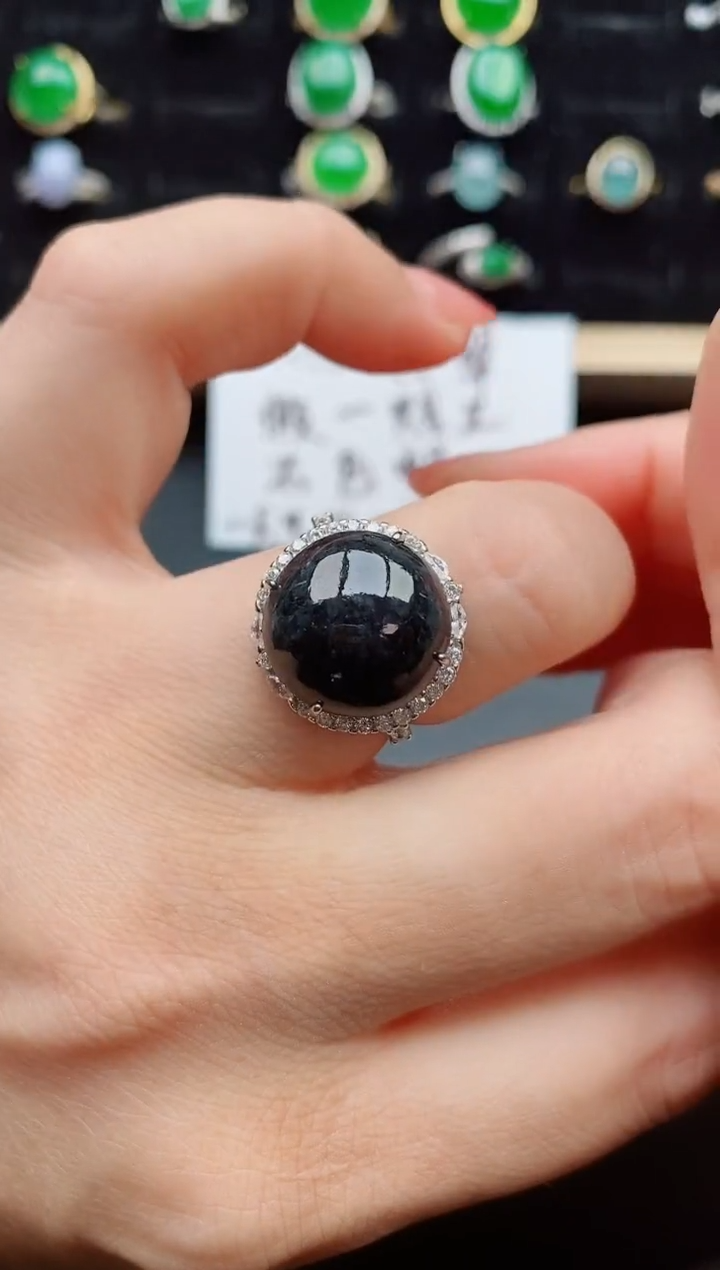 【闪购商品】翡翠戒指银S925镶嵌21212