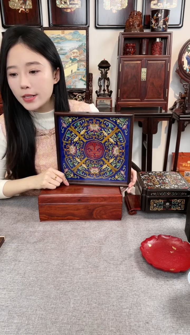 【闪购商品】红酸枝木类成套家具托盘