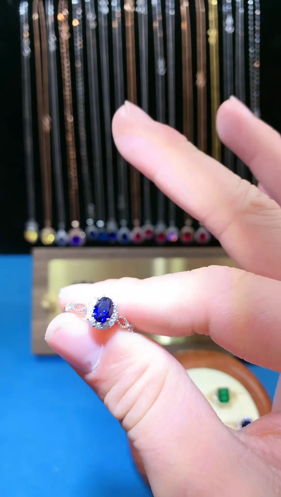 【闪购商品】蓝宝石戒指银S925镶嵌11111