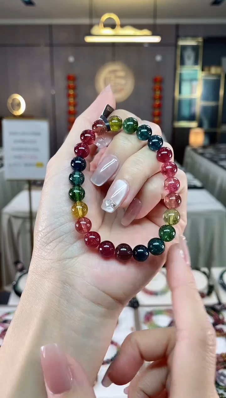 【闪购商品】碧玺单圈手串8mm+未镶嵌（多样性发一条）hon