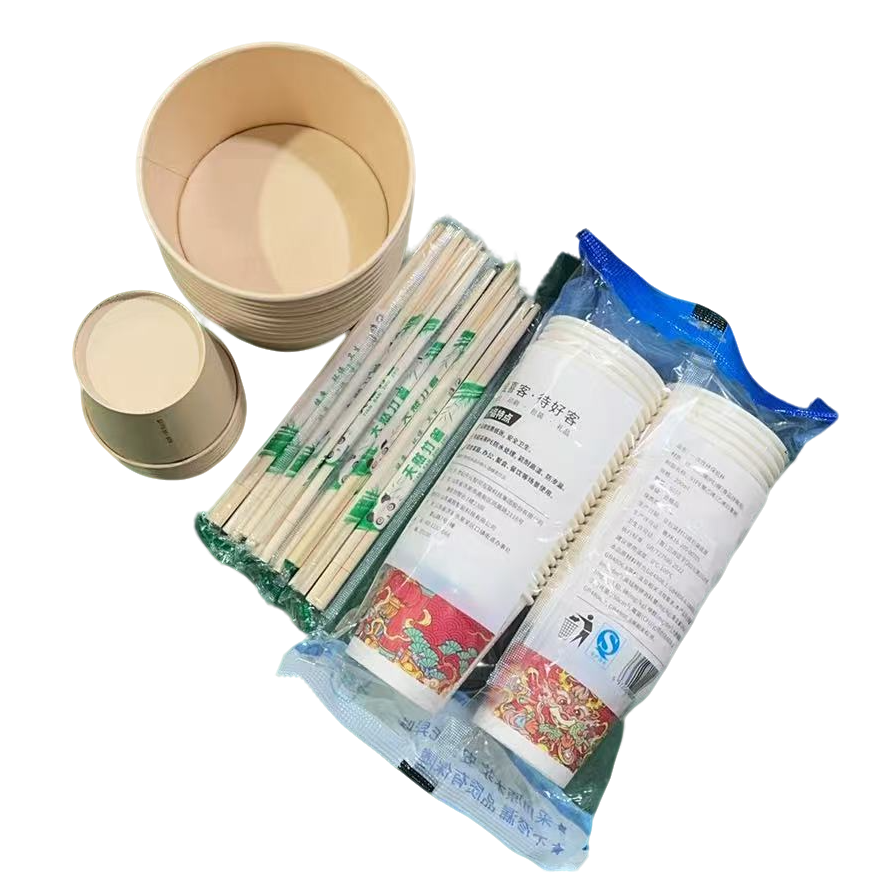 一次性碗+杯+筷套装 