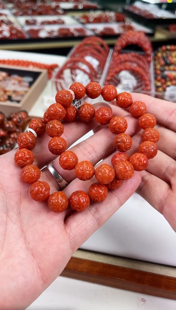 【闪购商品】南红玛瑙貔貅雕刻手串未镶嵌一个/条