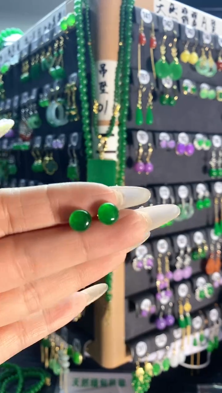 【闪购商品】翡翠耳饰银S925镶嵌看.....