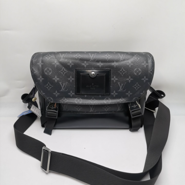 99新 LouisVuitton/路易威登 97新 17847 Voyager黑花邮差包斜挎