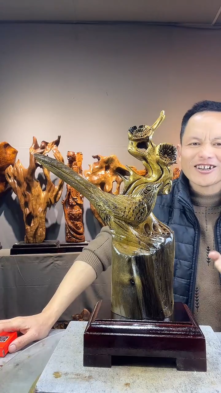 金丝楠红**介小叶桢楠随行摆件12