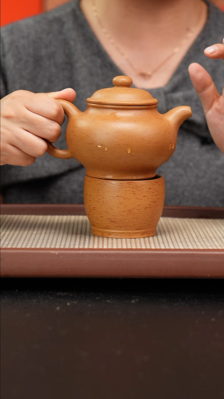 【闪购商品】紫砂茶壶葵黄朱泥掇只