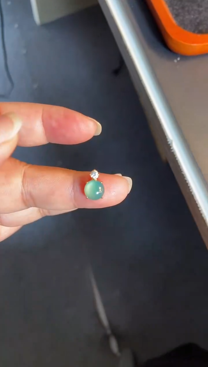 吊坠(不含链)银S925镶嵌翡翠1