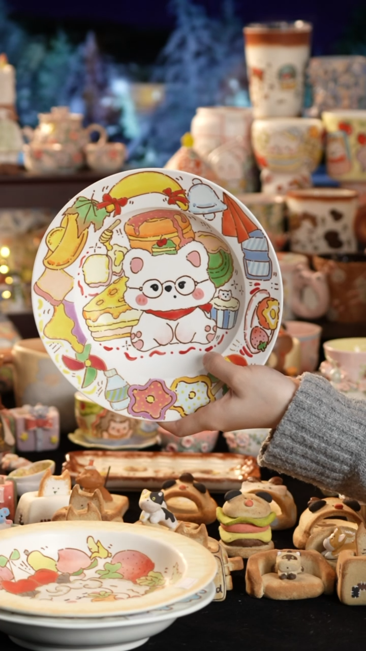 其他陶景德镇釉下彩手绘设计师款陶瓷