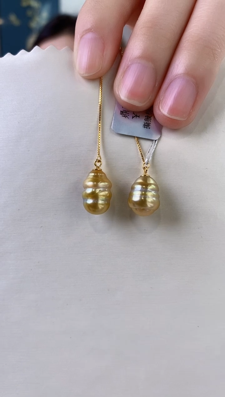 【闪购商品】海水珍珠耳饰银S925镶嵌9-10海水珍珠耳饰