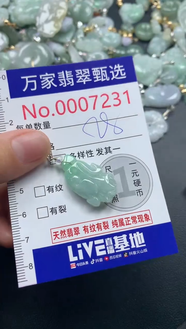 吊坠(不含链)未镶嵌翡翠7231