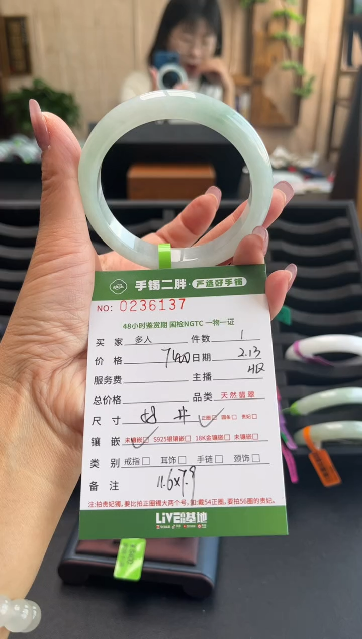 【闪购商品】翡翠手镯未镶嵌多人