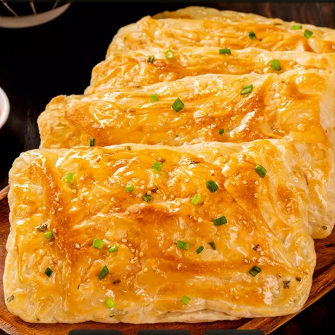 蛮来斯正宗淮南油酥烧饼早餐葱油饼70克*10片/包*4