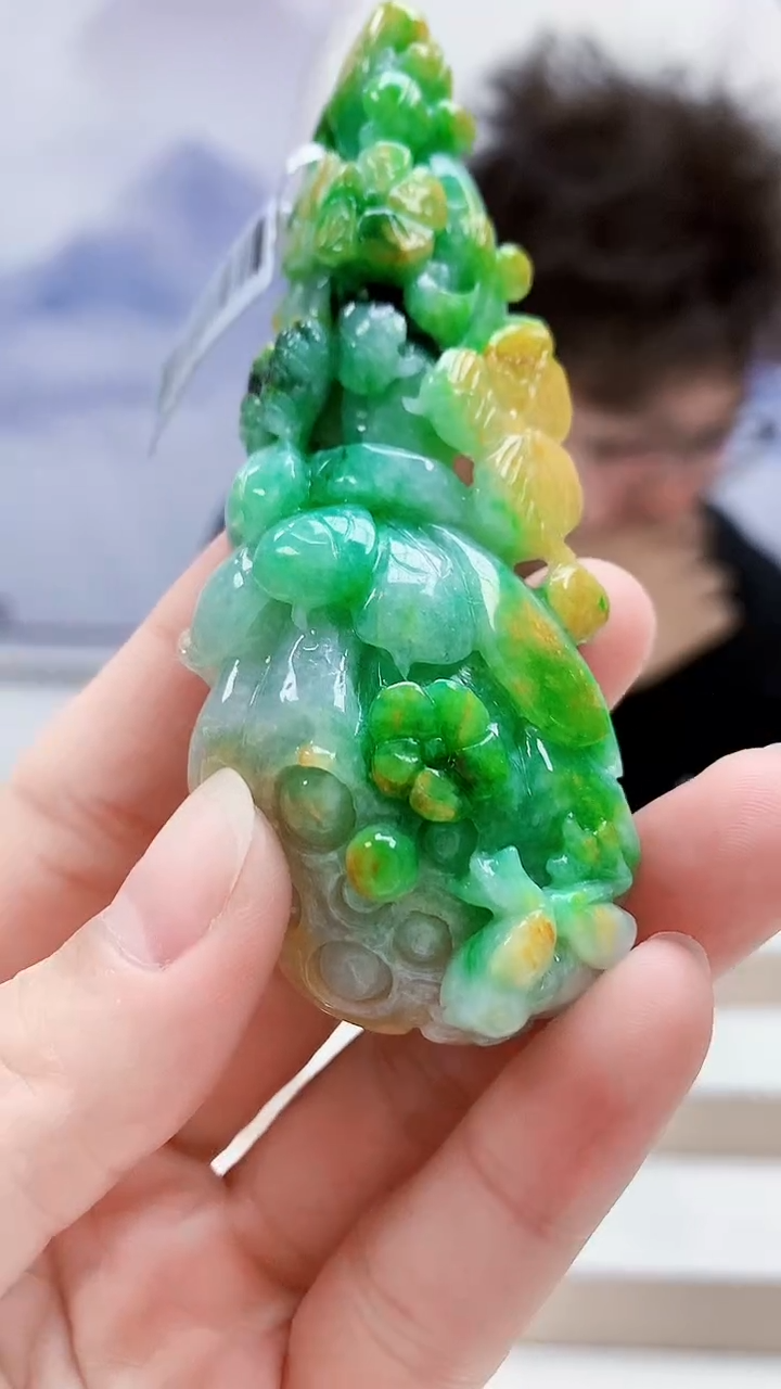 未镶嵌定制翡翠4688lr-毛货挂件99