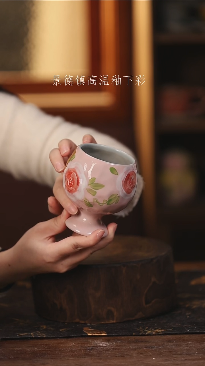 陶瓷景德镇高温釉下手绘陶瓷@L608@