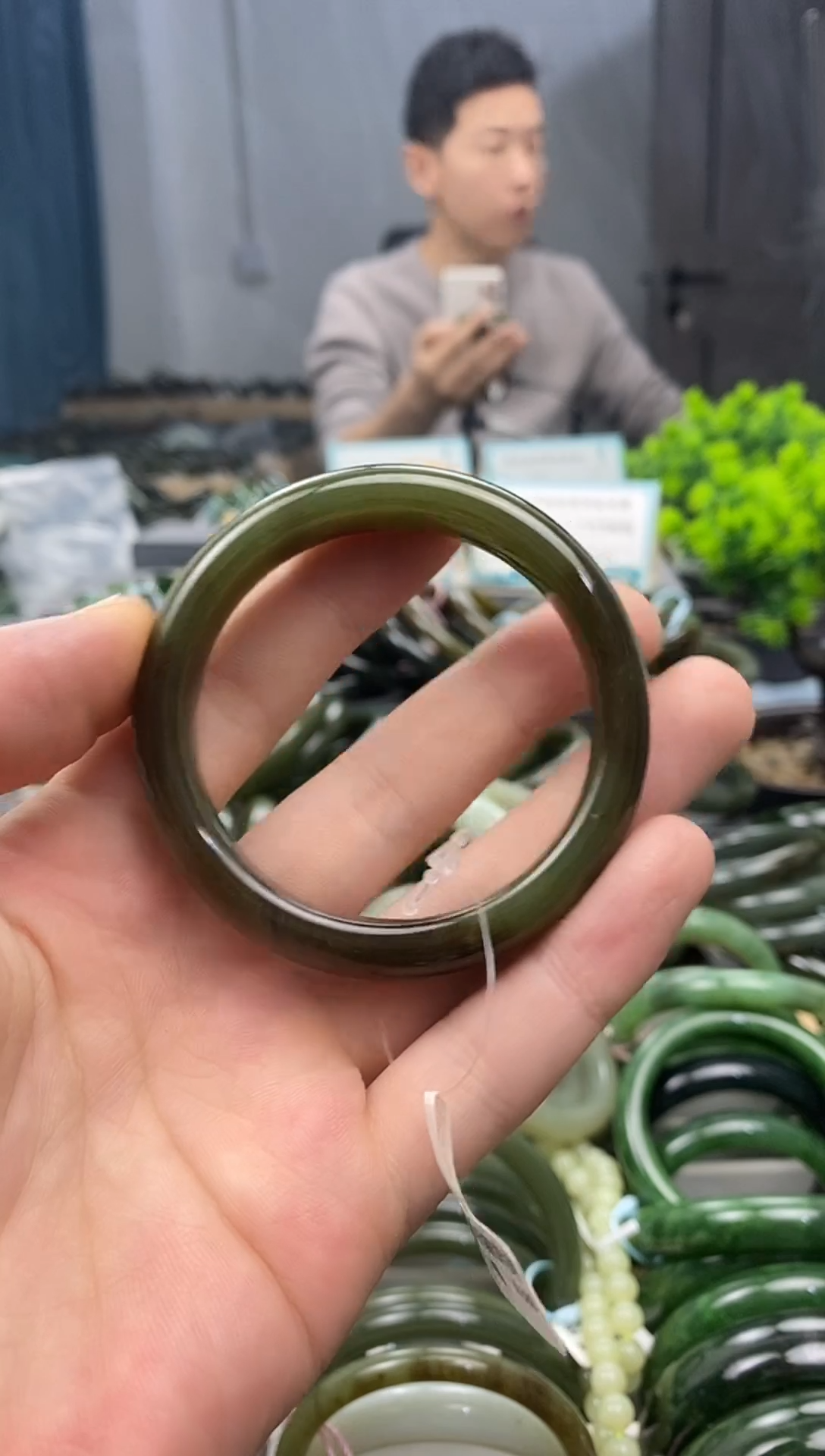 未镶嵌手镯和田玉52.8