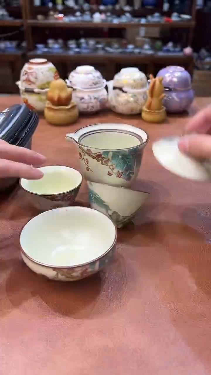 真的很便宜会开片的旅行茶具