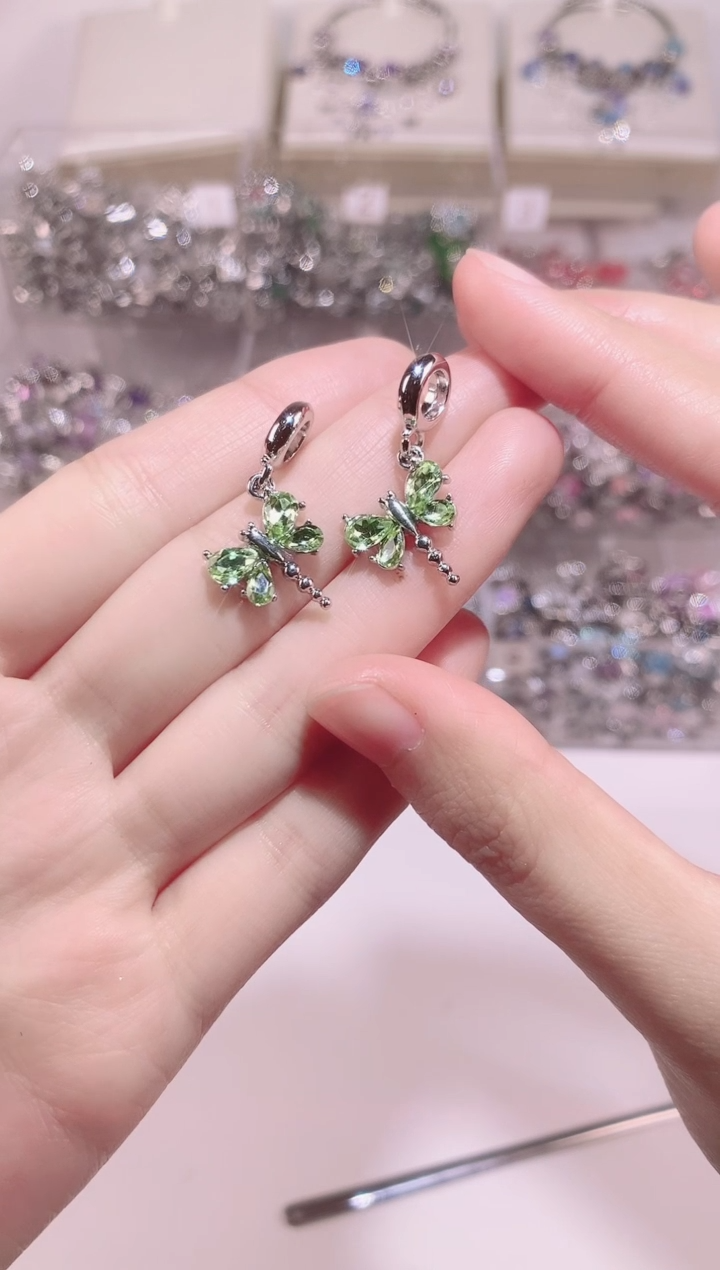 无铜合金绿色蜻蜓一对~