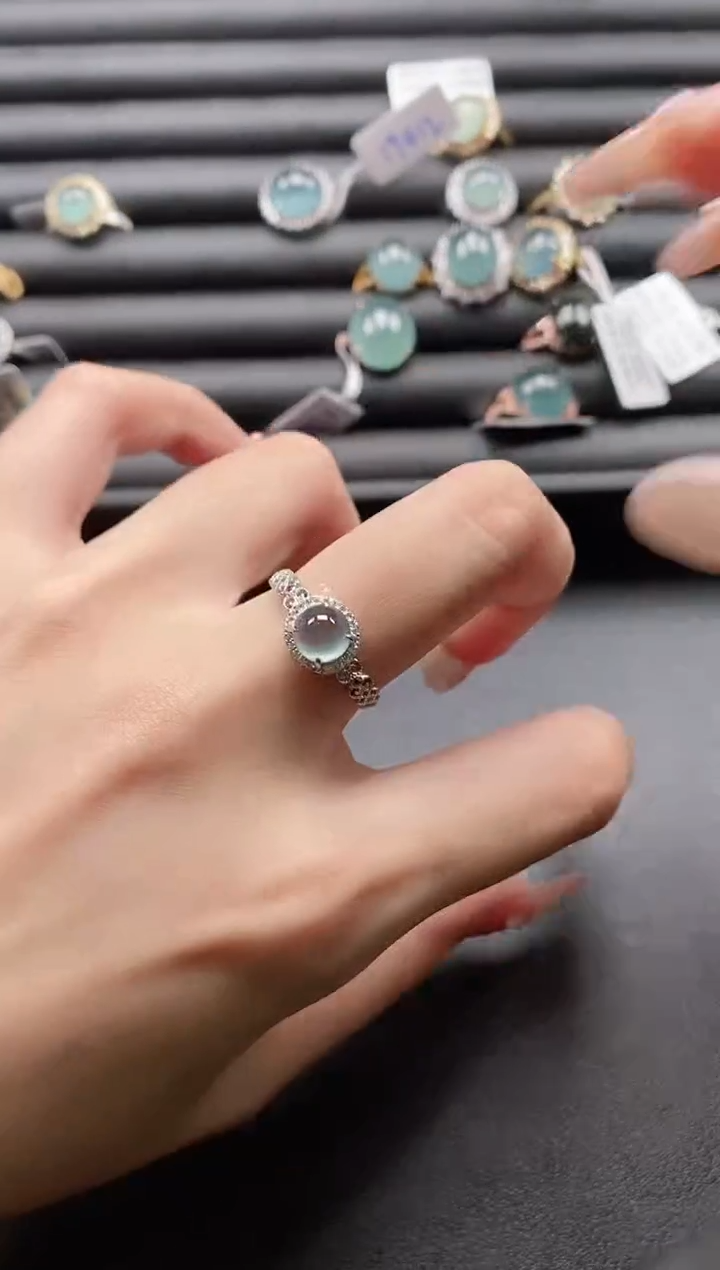 【闪购商品】翡翠戒指银S925镶嵌1111