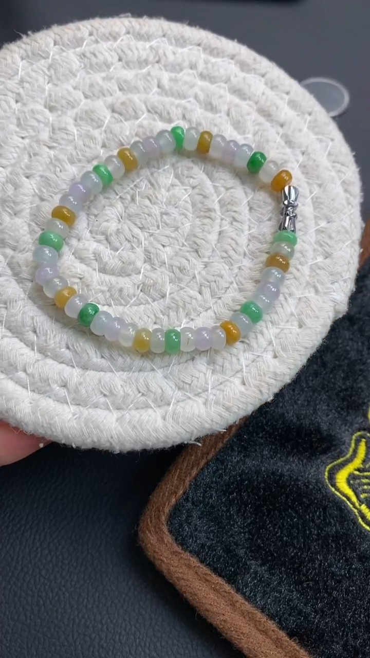 未镶嵌定制翡翠珠珠手串多宝