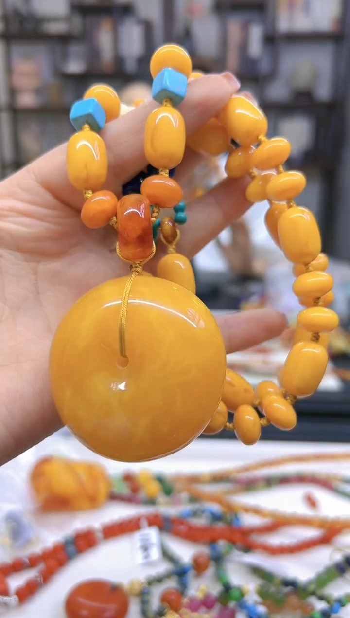 【闪购商品】蜜蜡毛衣链未镶嵌M496