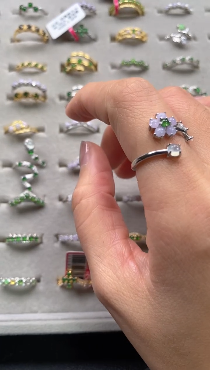 【闪购商品】翡翠戒指银S925镶嵌11111--2