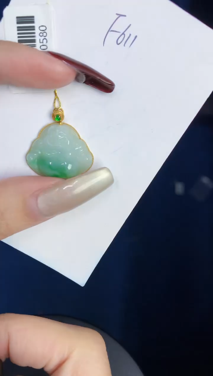 【闪购商品】翡翠颈饰18K金镶嵌0000000000